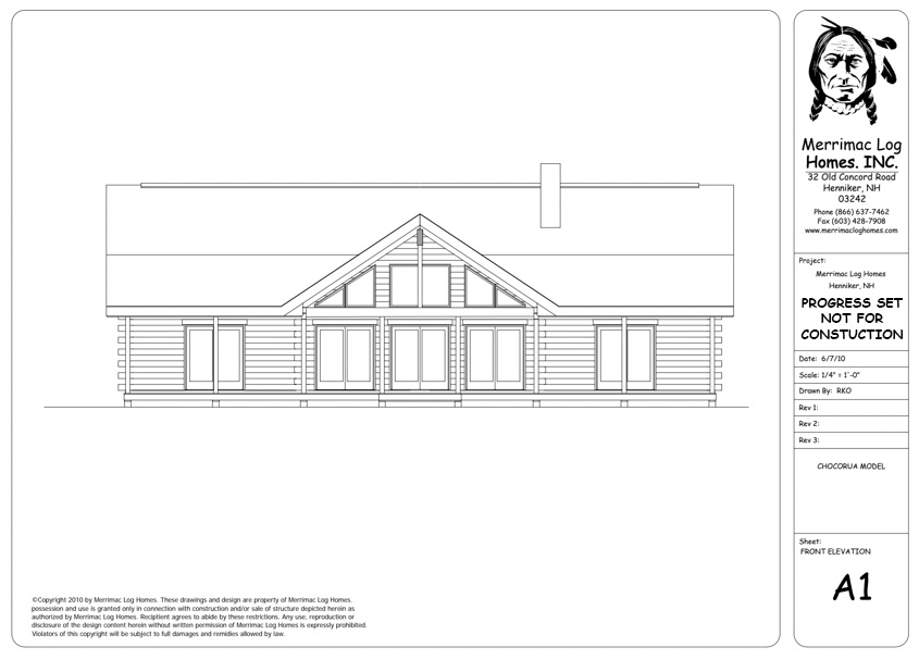 Chocorua Front Elevation