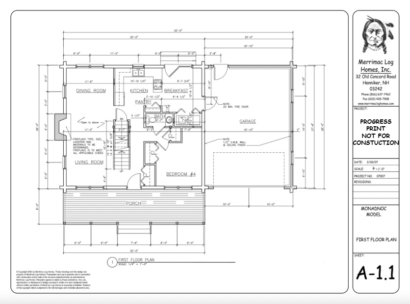 Monadnoc First Floor Plan