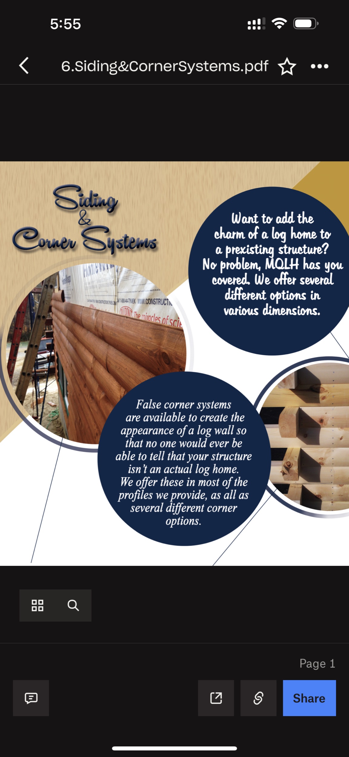 Merrimac Log Siding