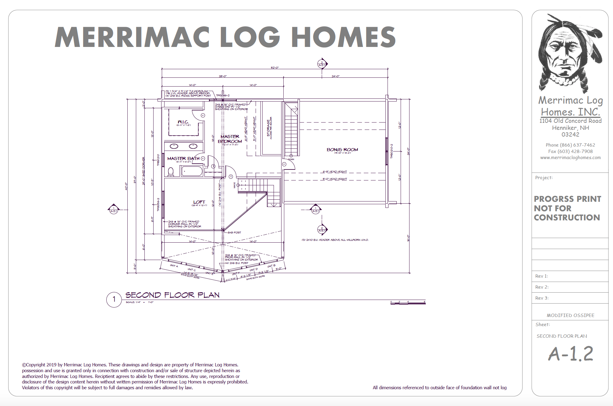 Silver Lake second floor plan with master bedroom, master bath, walk-in closet, loft, and bonus room above the garage