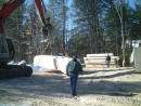 Delivery of Log home At Customer Site